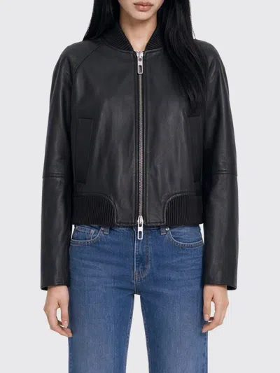 Sportmax Sheep Nappa Leather Jacket With Elastic Quilted Detailing In Black