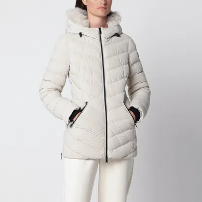 Moose Knuckles Roselawn Alabaster Nylon Jacket In White