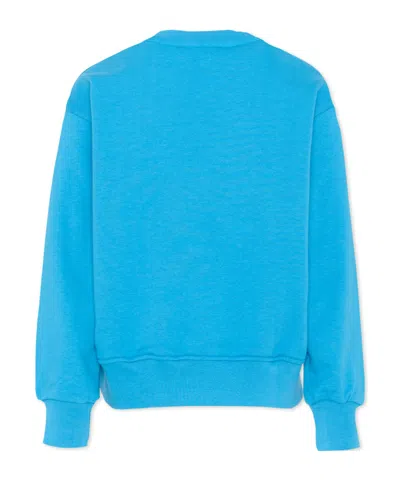 Msgm Logo-detail Sweatshirt In Blue