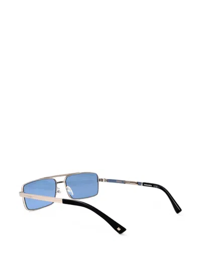 Dsquared2 Rectangle-frame Sunglasses In Silver