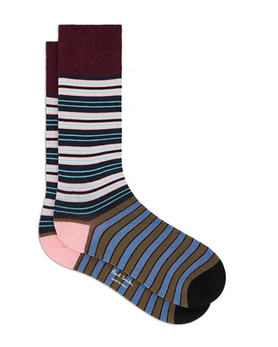 Paul Smith Pool Stripe Socks In Multi