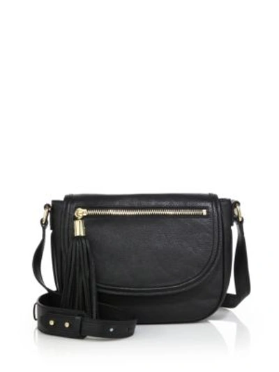 Milly Astor Leather Saddle Bag In Black