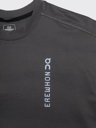On X Erewh Logo-print Performance T-shirt In Gray