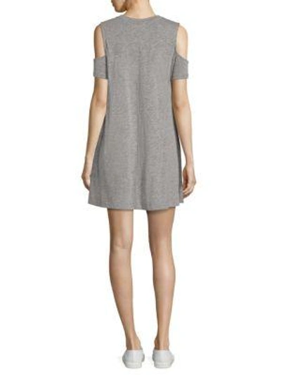 Shop Feel The Piece Eads Cold Shoulder Dress In Heather Grey