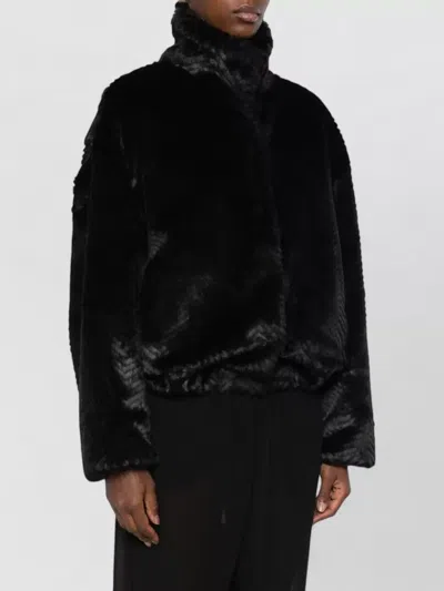 Forte Forte Chevron-pattern Jacket In Black