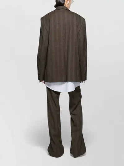 Acne Studios Wool Blend Single Breasted Blazer In Brown