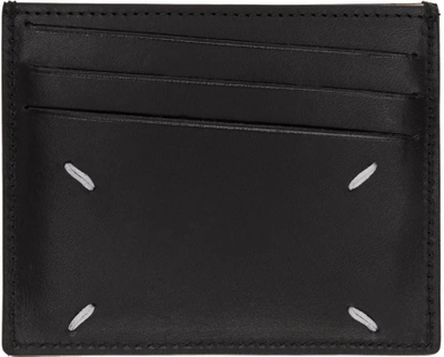 Shop Maison Margiela Black Leather Card Holder