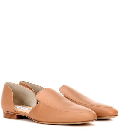 Gabriela Hearst Francis Leather Loafers In Tae