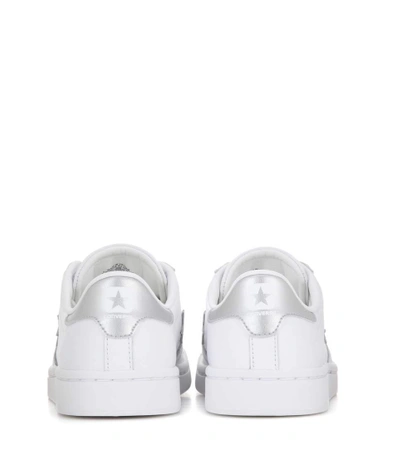 Chuck Taylor Pro Leather Lp Ox Sneakers In White/silver | ModeSens