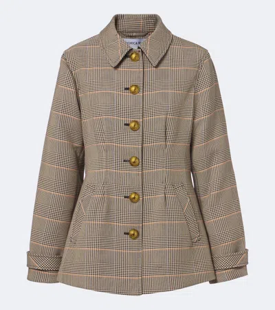 Veronica Beard Severine Prince Of Wales Check Jacket In Multicoloured