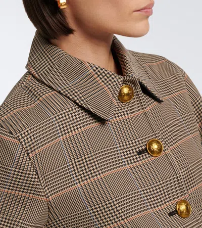 Veronica Beard Severine Prince Of Wales Check Jacket In Multicoloured