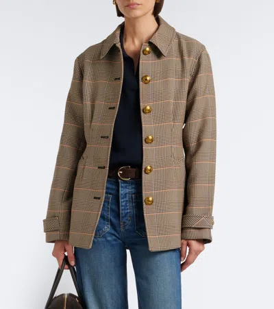 Veronica Beard Severine Prince Of Wales Check Jacket In Multicoloured
