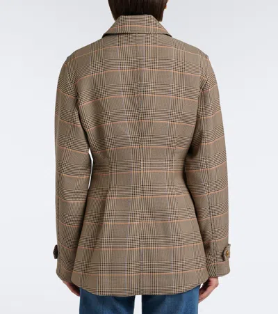 Veronica Beard Severine Prince Of Wales Check Jacket In Multicoloured