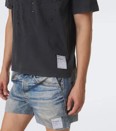 Satisfy Distressed Logo-print T-shirt In Black