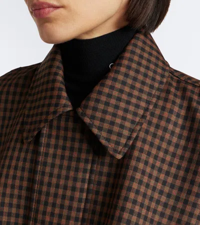 Loewe Wool-blend Drawstring Jacket In Brown