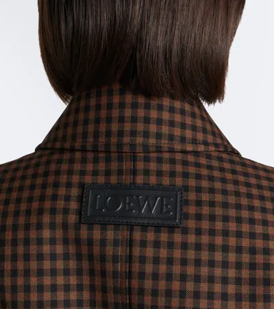 Loewe Wool-blend Drawstring Jacket In Brown