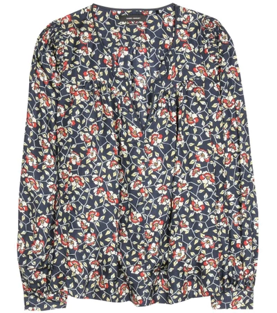 Shop Isabel Marant Ryton Floral-printed Silk Blouse