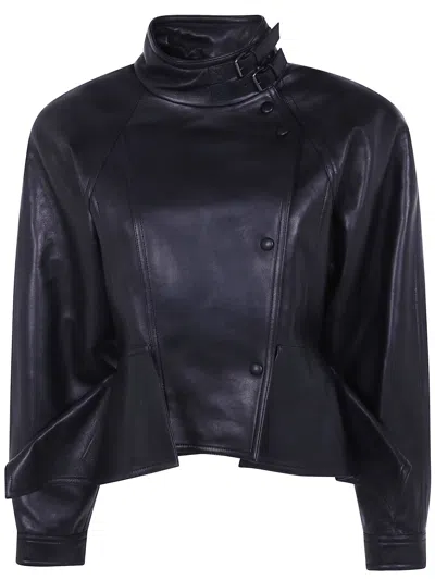 Balmain Fitted Buttoned Waist Jacket In Black
