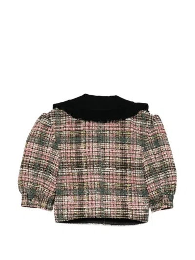Shushu-tong Patchwork Ruffled-collar Jacket In Multi