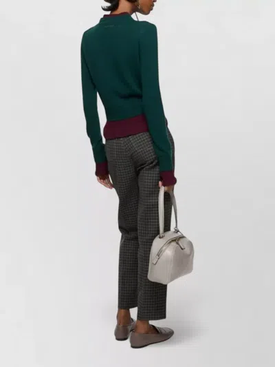 Acne Studios Ruffled Layered-effect Sweater In Green