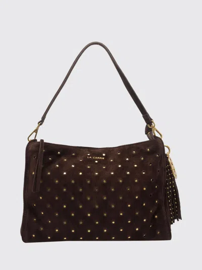 La Carrie Downtown Strass-embellished Shoulder Bag In Brown