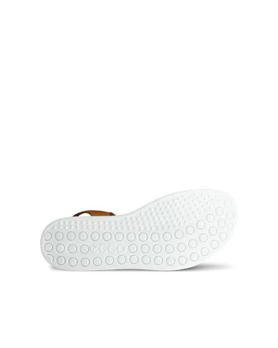 Ecco Soft Three Strap Sandal In Brown