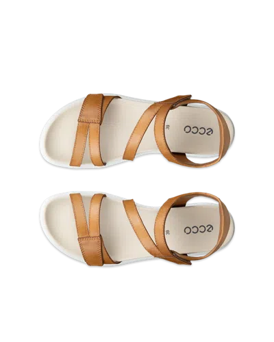 Ecco Soft Three Strap Sandal In Brown