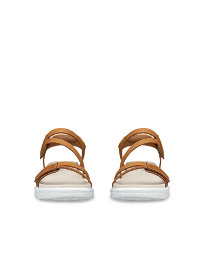 Ecco Soft Three Strap Sandal In Brown