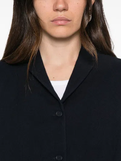 Apuntob Button-up Notched-lapel Blazer In Blue