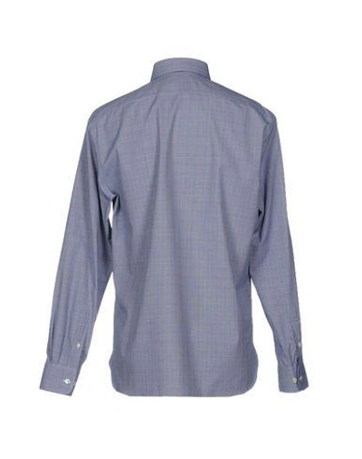 Shop John Varvatos Checked Shirt In Dark Blue