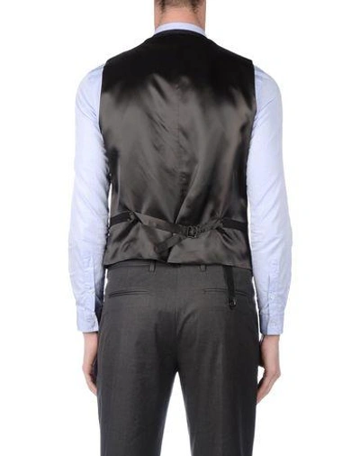 Shop John Varvatos Vests In Steel Grey