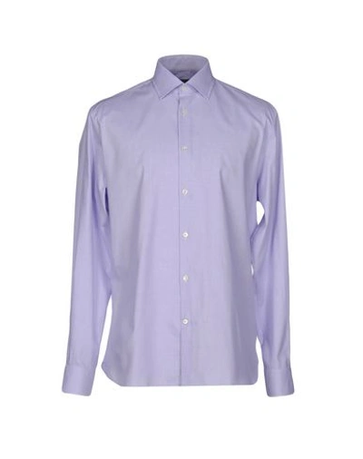 John Varvatos Checked Shirt In Lilac