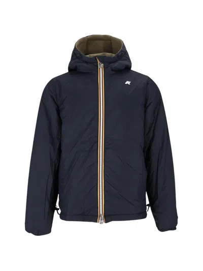 K-way Jack St Warm Double Corto Short Padded Jacket In Green