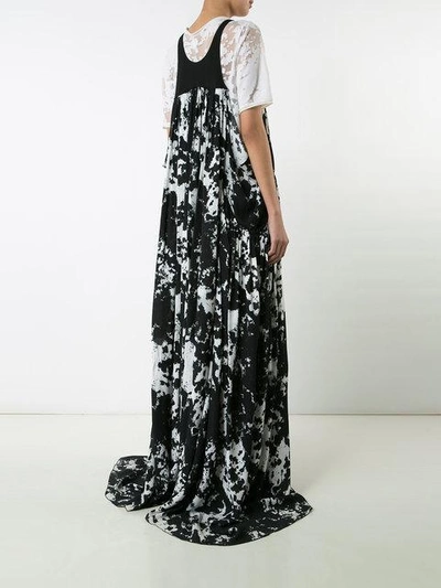 Shop Victor Alfaro Tie Dye Maxi Dress In Black