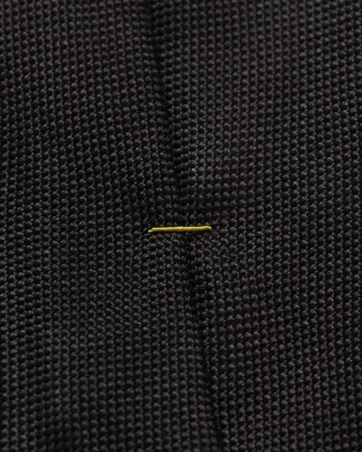 Eton Solid Textured Silk Classic Tie In Brown