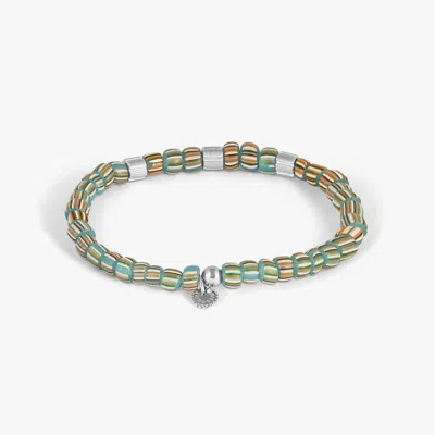 Tateossian Mini Rigato Java Beaded Bracelet In Light Blue - M