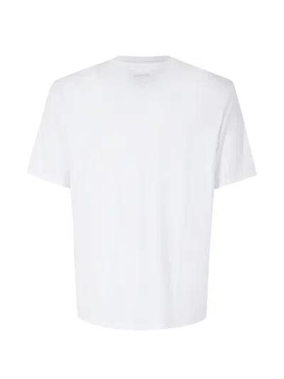 Blauer Logo-patch T-shirt In White