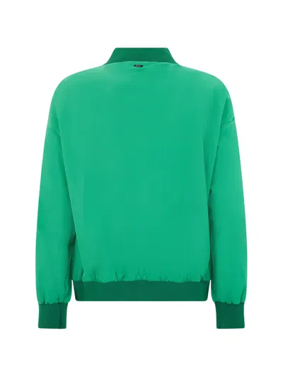 Herno Zip-up Bomber Jacket In Green