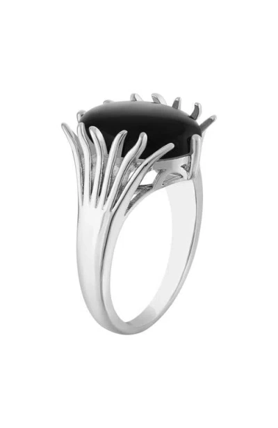 Fzn Onyx Statement Ring In Black