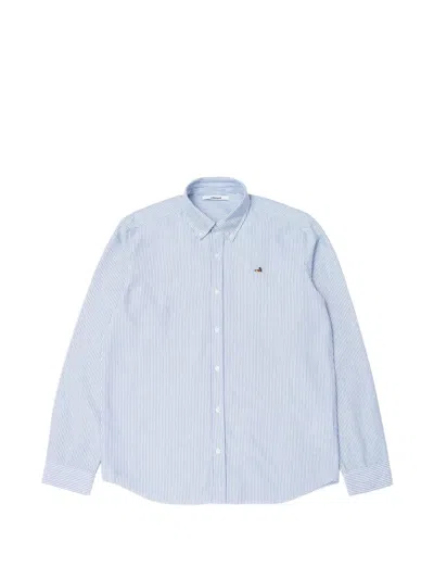 Edmmond Studios Duck Stripe-pattern Shirt In Blue