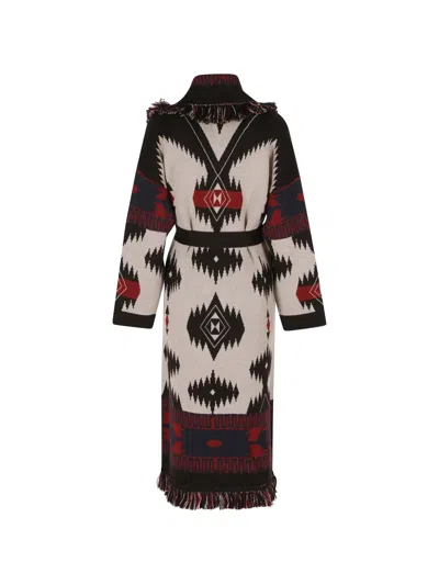 Alanui Icon Belted Coat Fringe Warm Design In Neutral