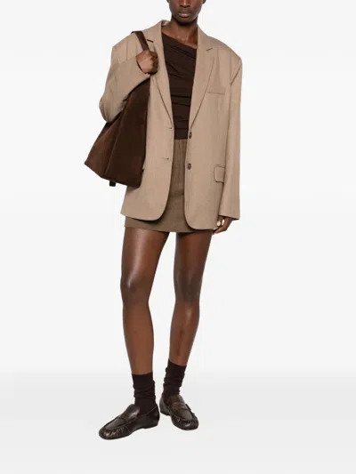 Eleh Oversized Single-breasted Jacket In Neutral