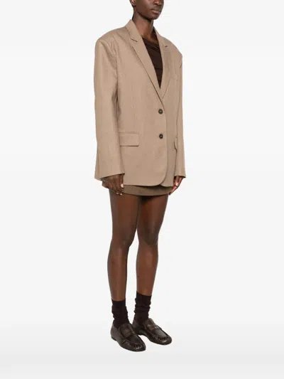 Eleh Oversized Single-breasted Jacket In Neutral