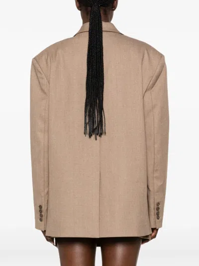 Eleh Oversized Single-breasted Jacket In Neutral