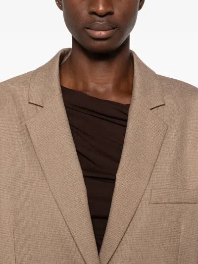 Eleh Oversized Single-breasted Jacket In Neutral