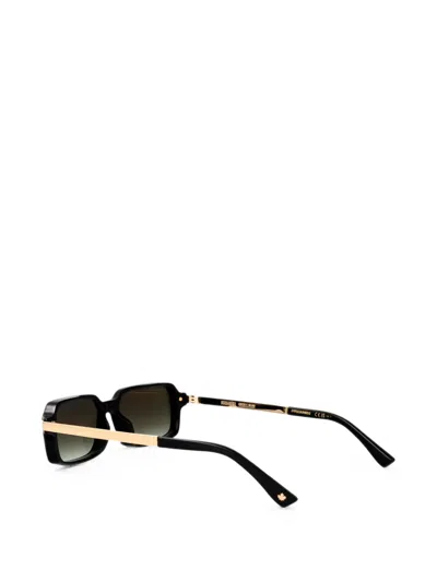 Dsquared2 Rectangle-frame Sunglasses In Black