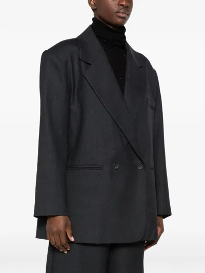 Eleh Double-breasted Jacket In Blue