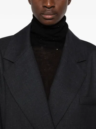 Eleh Double-breasted Jacket In Blue