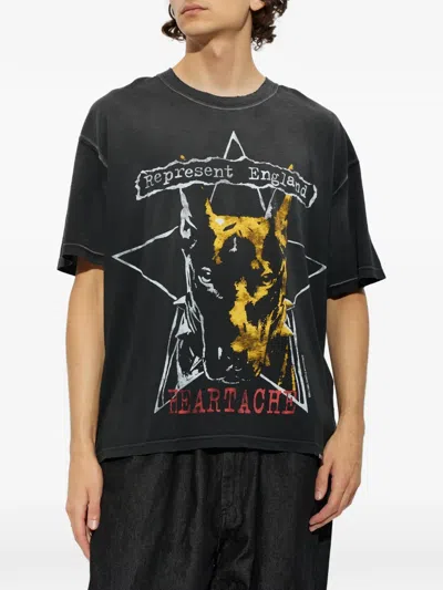 Represent Graphic-print T-shirt In Black