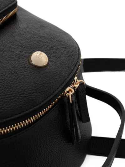 Twinset Grained-effect Logo-stud Backpack In Blue